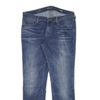 LEVI'S Womens Jeans Blue Slim Straight Denim Medium W32 L28 Zip Cotton Blend