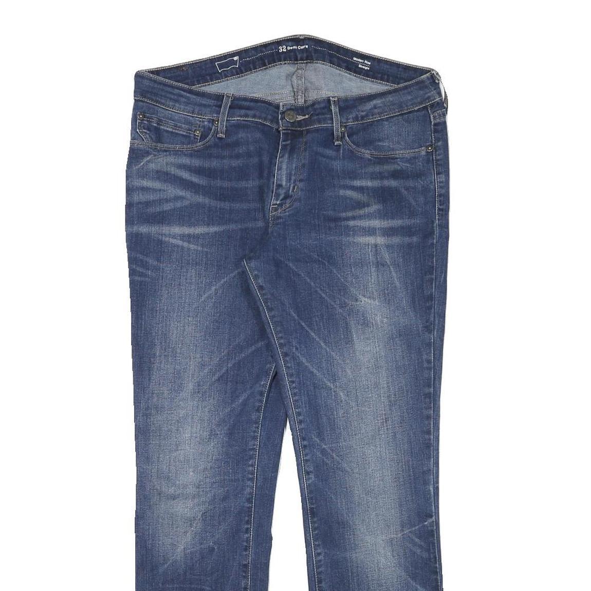 LEVI'S Womens Jeans Blue Slim Straight Denim Medium W32 L28 Zip Cotton Blend