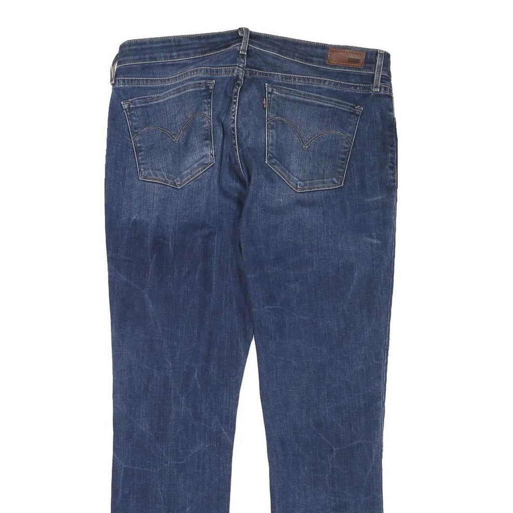 LEVI'S Womens Jeans Blue Slim Straight Denim Medium W32 L28 Zip Cotton Blend