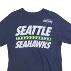 NIKE Mens Navy & Green Seattle Seahawks Graphic T-Shirt L Short Sleeve Crew Neck