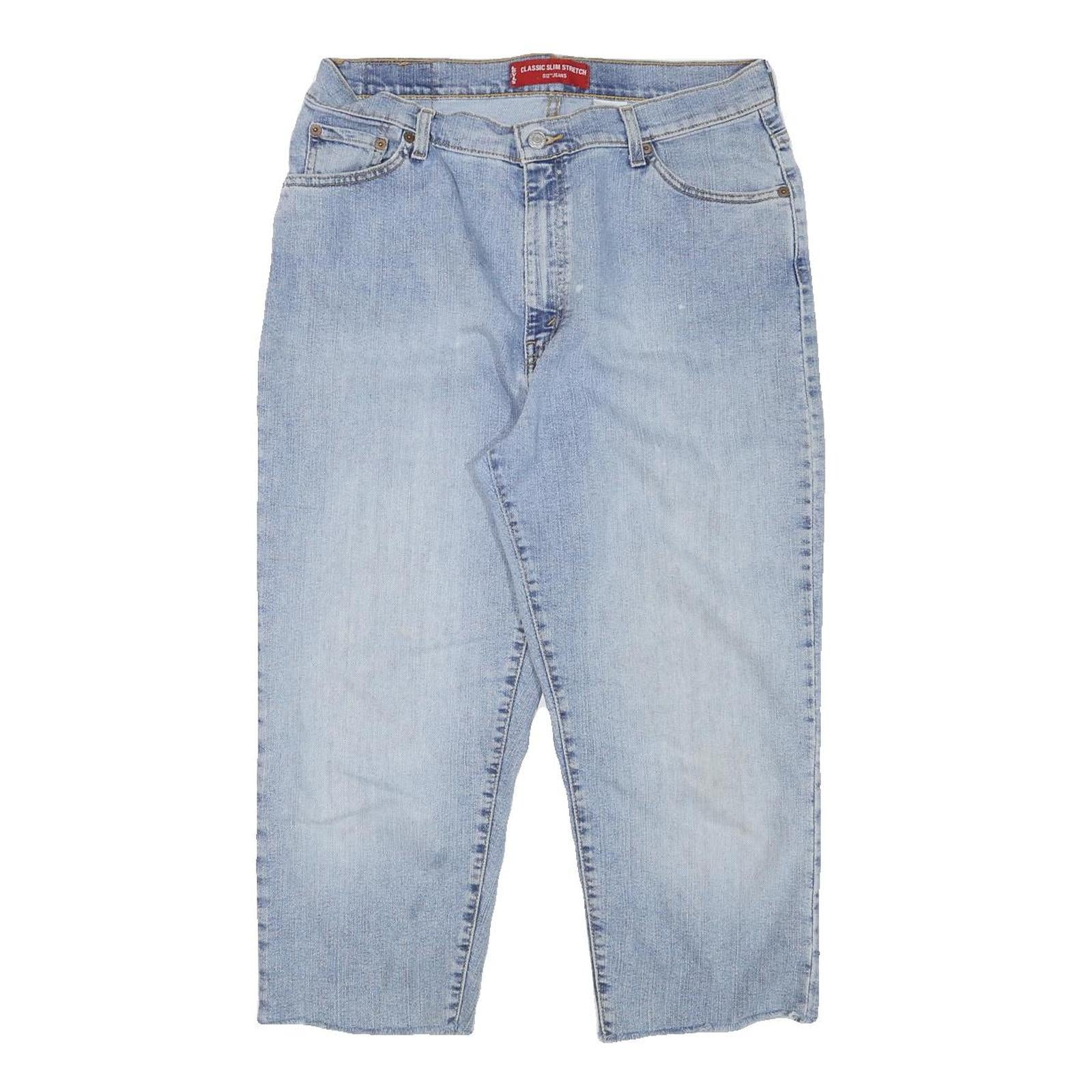 LEVI'S Womens Jeans Blue Slim Straight Denim Medium W33 L22 Classic Denim Zip