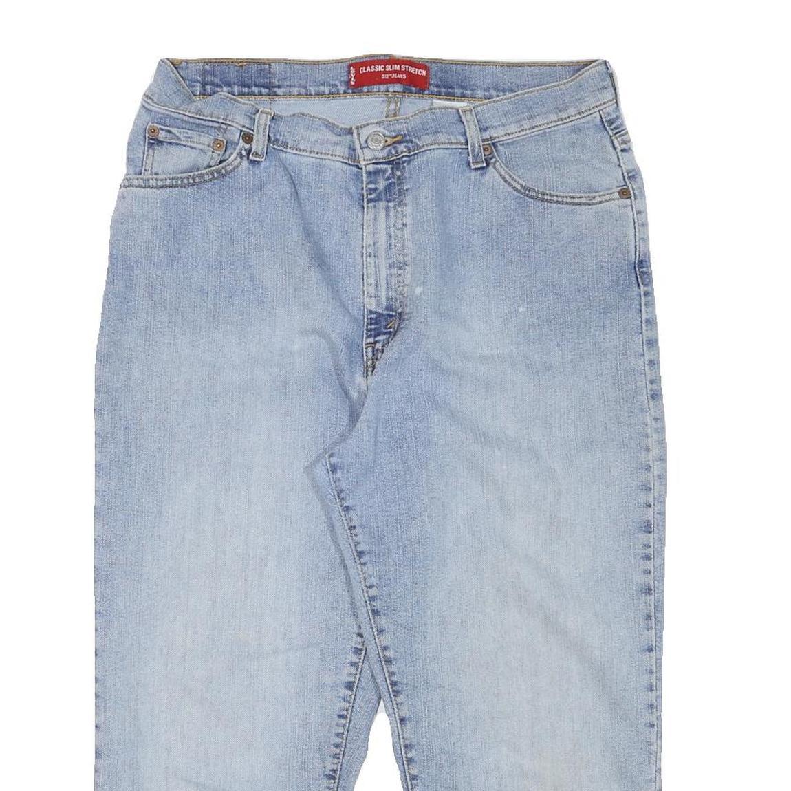 LEVI'S Womens Jeans Blue Slim Straight Denim Medium W33 L22 Classic Denim Zip