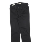 LEVI'S 712 Womens Jeans Black Slim Skinny Denim W25 L27 Stretch Cotton Blend Zip