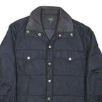 G-STAR Mens Navy Button Jacket L Polyester Blend Quilted Casual