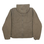 CARHARTT Mens Brown 2XL Cotton Workwear Hooded Zip Jacket Plain Durable