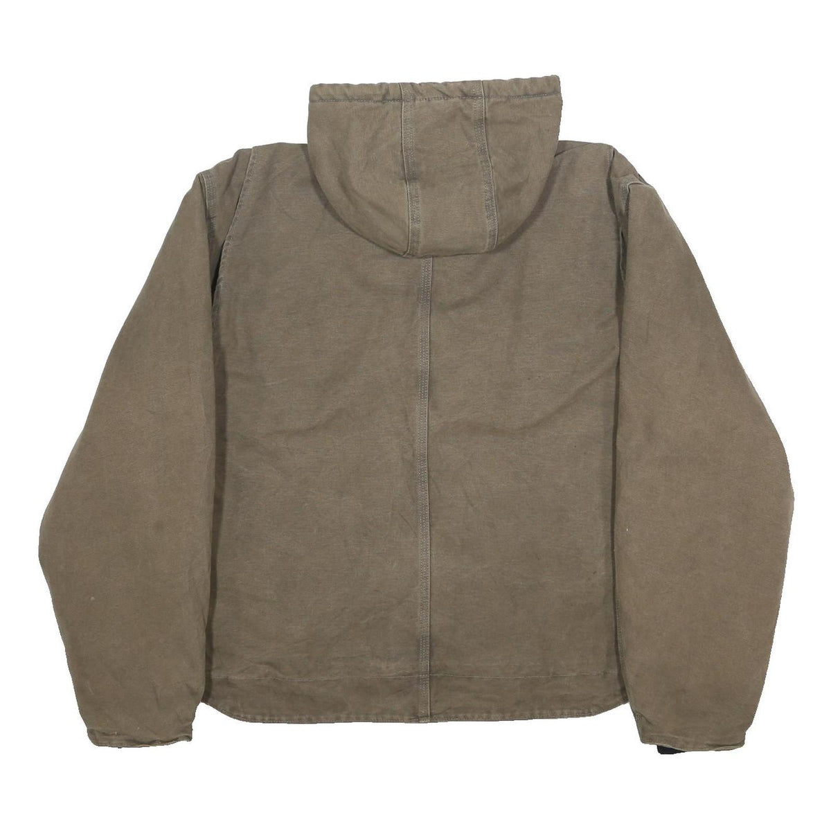 CARHARTT Mens Brown 2XL Cotton Workwear Hooded Zip Jacket Plain Durable