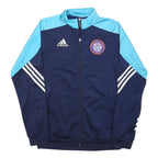 ADIDAS Mens Blue & Light Blue FC Aire-Le-Lignon Geneva Jacket S Polyester Blend