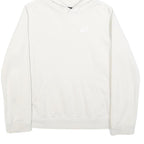 NIKE Womens White Hoodie XS Cotton Blend Pullover Lightweight Casual