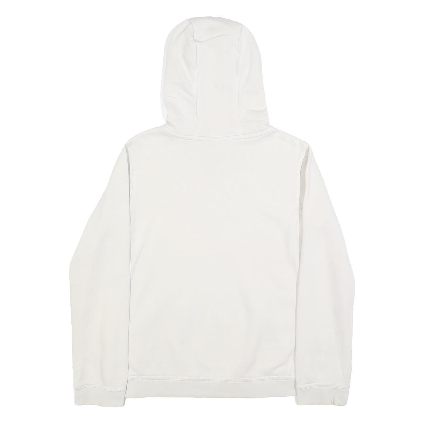 NIKE Womens White Hoodie XS Cotton Blend Pullover Lightweight Casual