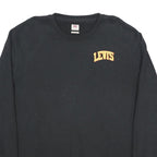 LEVI'S Mens Black Sweatshirt XL Crew Neck Cotton Blend Casual Pullover