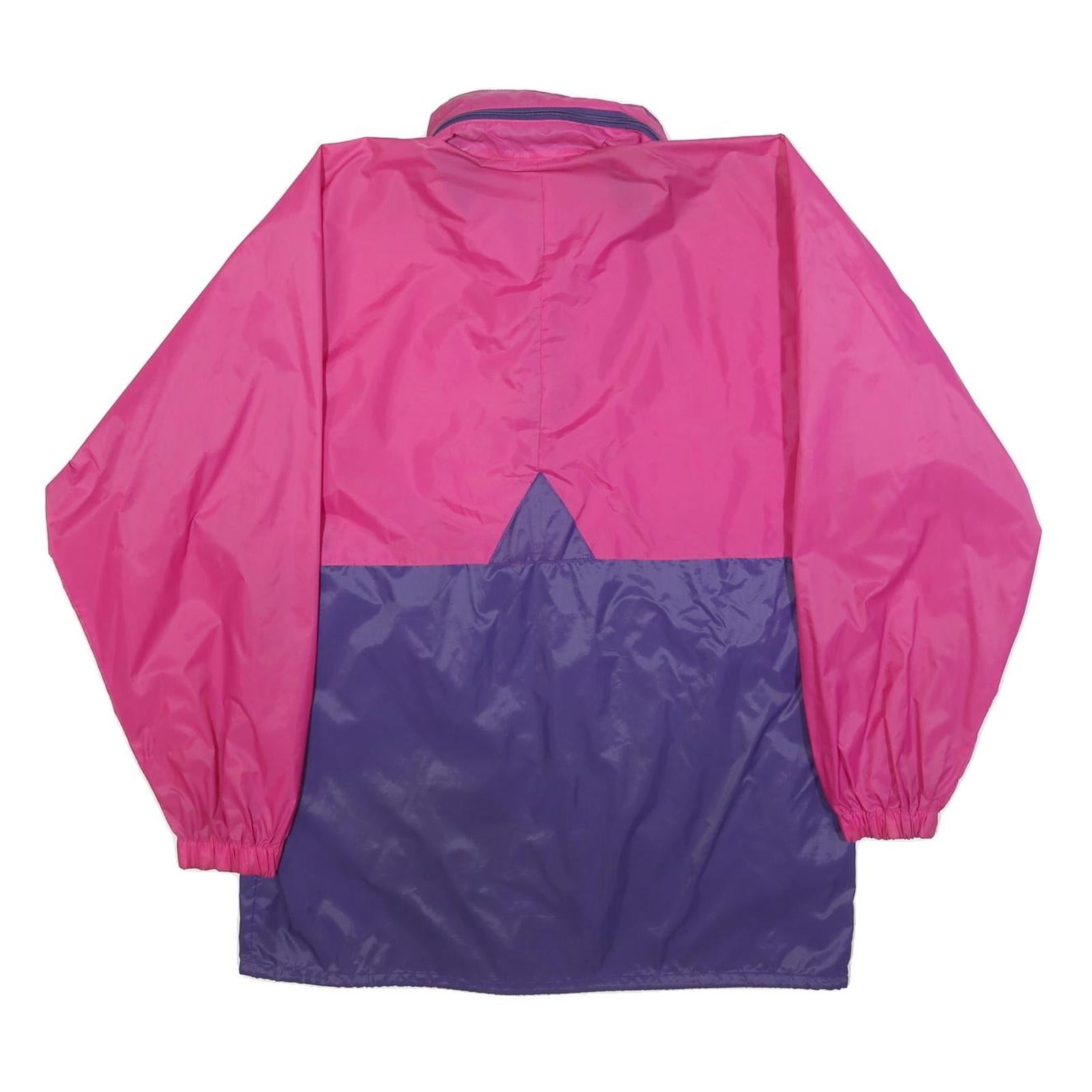 K-WAY Womens Pink & Purple Outdoor Jacket M Polyamide Plain Lightweight Zip