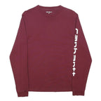 CARHARTT Mens Maroon Long Sleeve Crew Neck Cotton Graphic T-Shirt M