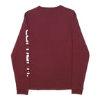 CARHARTT Mens Maroon Long Sleeve Crew Neck Cotton Graphic T-Shirt M
