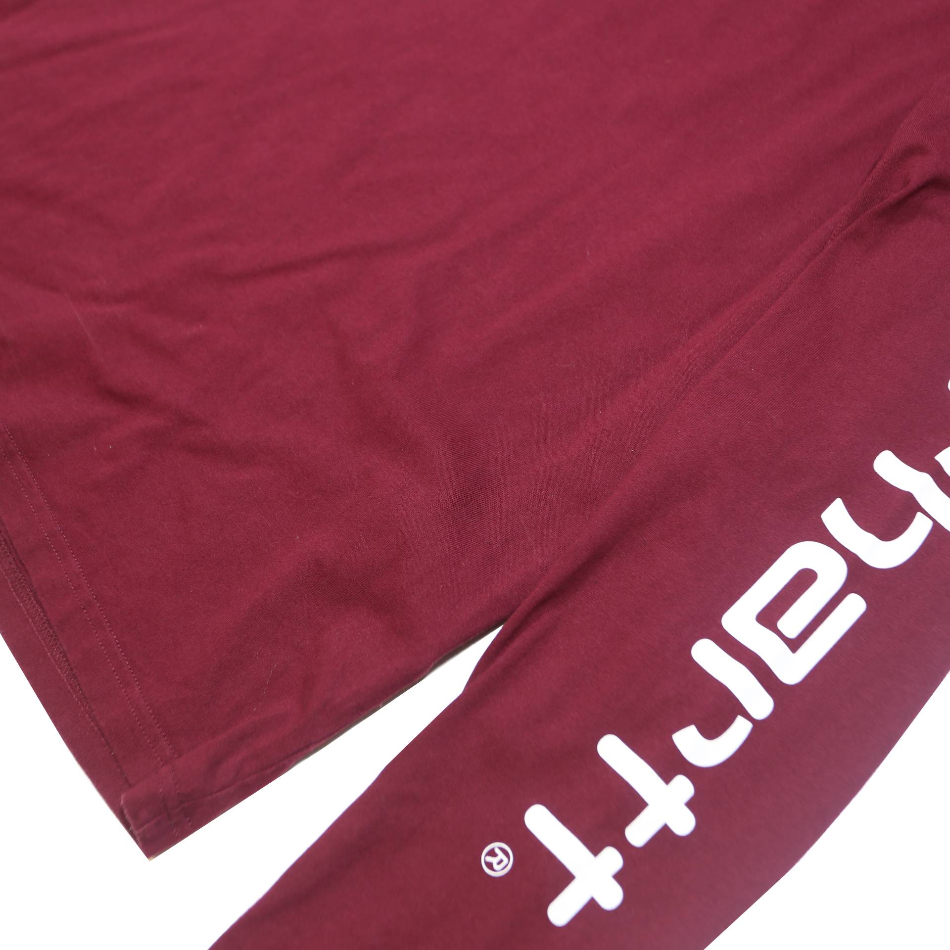 CARHARTT Mens Maroon Long Sleeve Crew Neck Cotton Graphic T-Shirt M