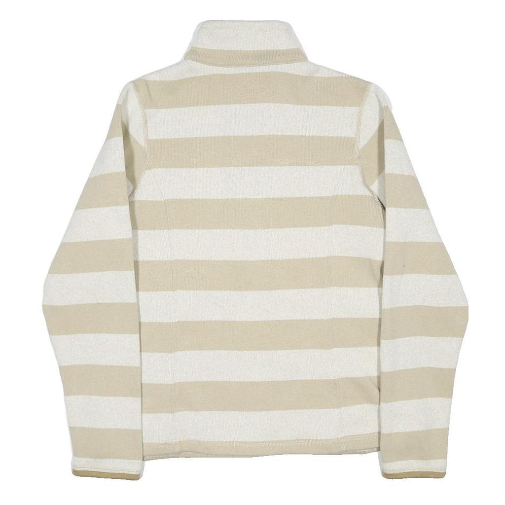 PATAGONIA Womens Cream & Beige Striped Pattern Pullover Jumper M Polyester
