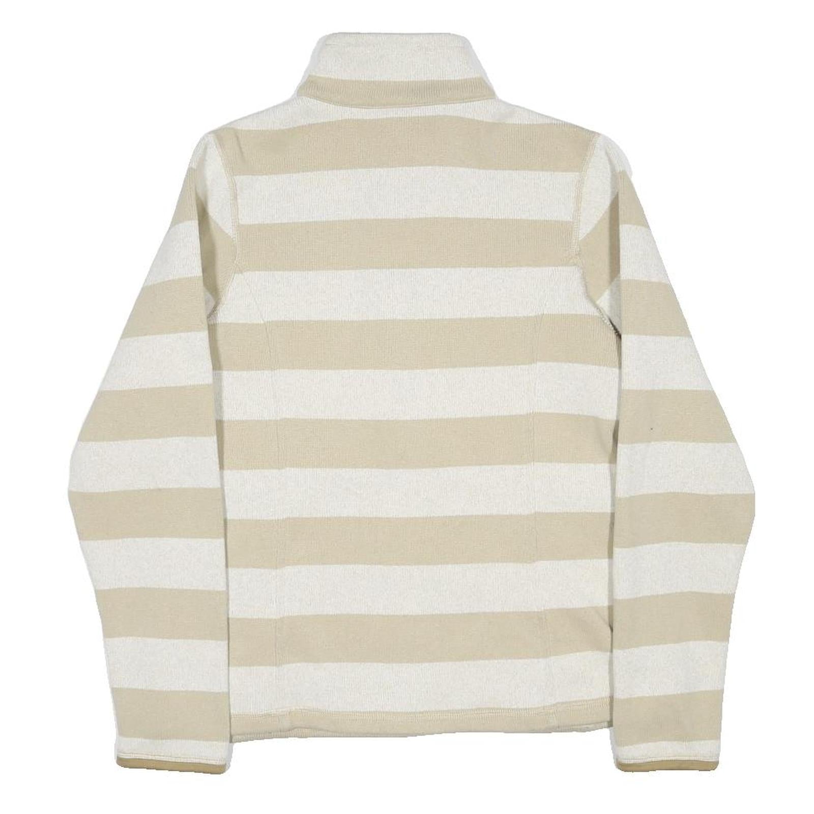PATAGONIA Womens Cream & Beige Striped Pattern Pullover Jumper M Polyester
