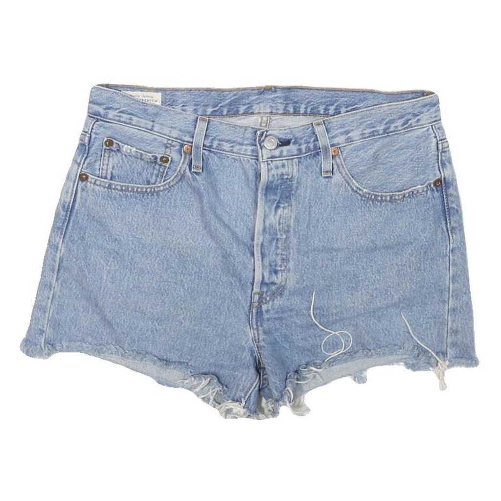 LEVI'S Womens Denim Blue Cut-Off Shorts L W31 Casual Stylish Summer