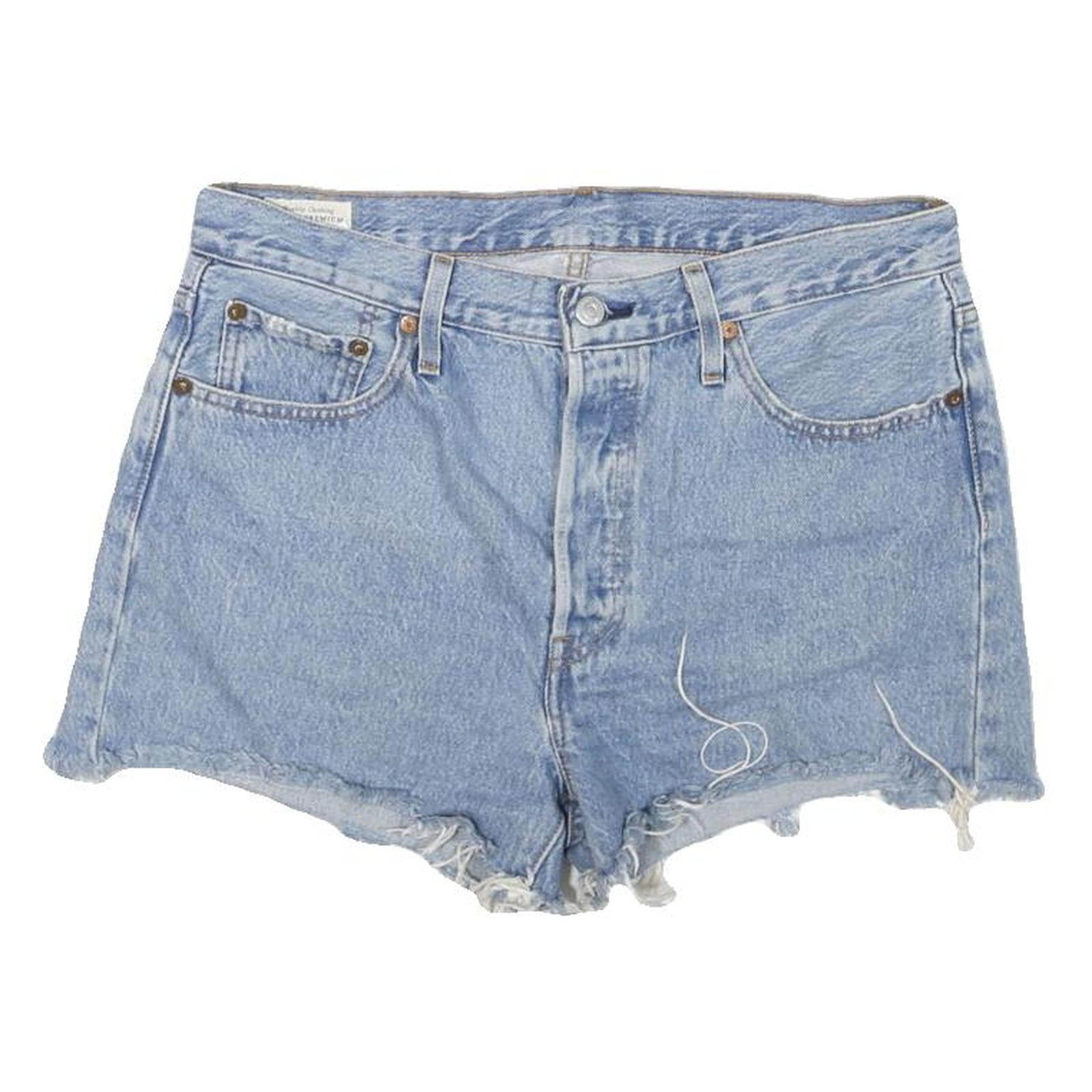 LEVI'S Womens Denim Blue Cut-Off Shorts L W31 Casual Stylish Summer