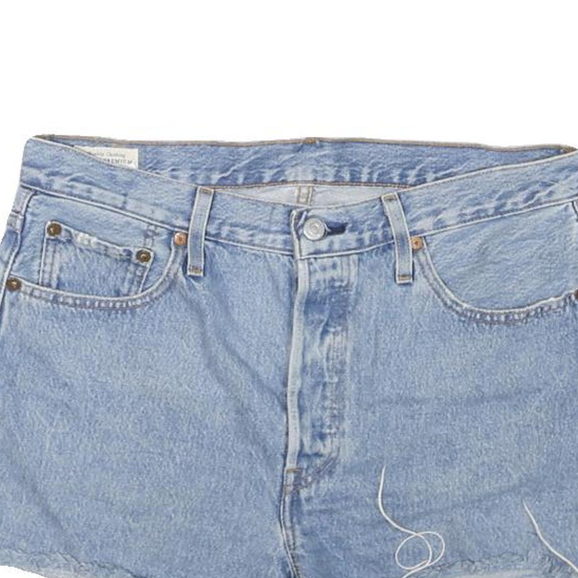 LEVI'S Womens Denim Blue Cut-Off Shorts L W31 Casual Stylish Summer