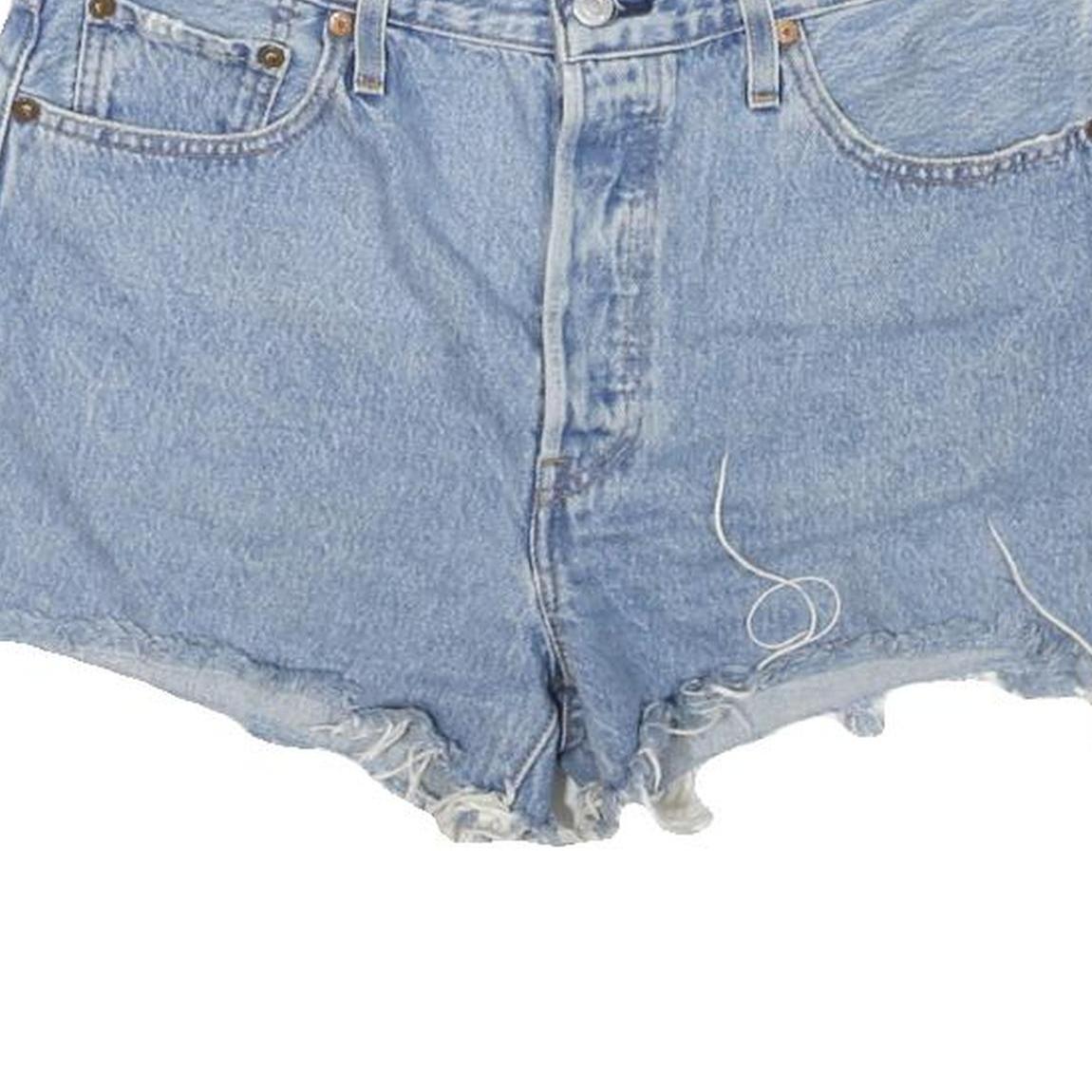 LEVI'S Womens Denim Blue Cut-Off Shorts L W31 Casual Stylish Summer