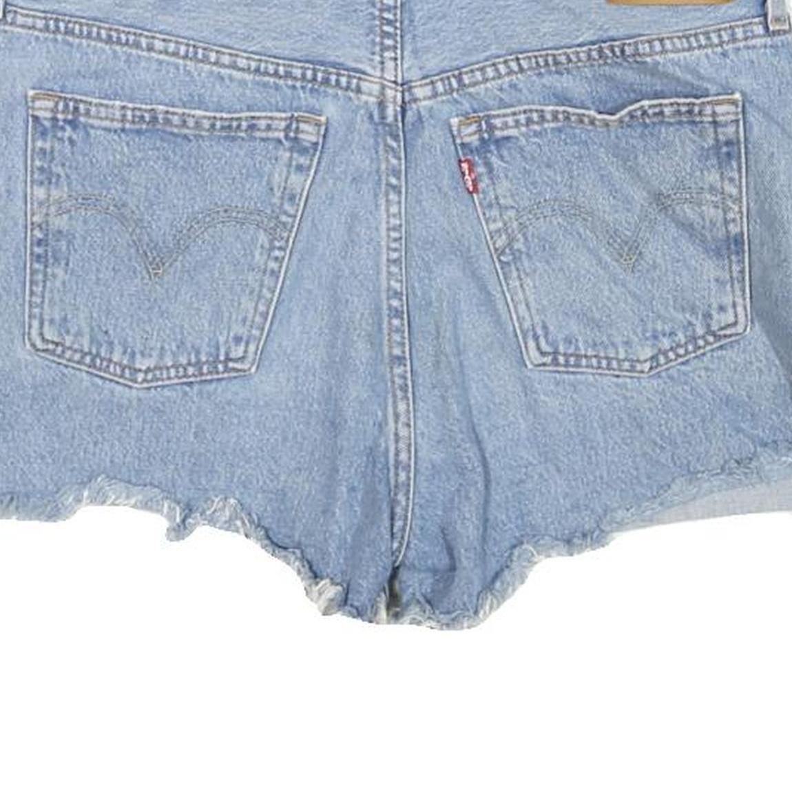 LEVI'S Womens Denim Blue Cut-Off Shorts L W31 Casual Stylish Summer