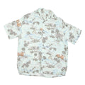 BATICK BAY Mens Blue & Brown Hawaiian Shirt L Cotton Blend Lightweight Casual