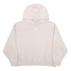 ADIDAS Womens Beige Hoodie M Cotton Blend Casual Pullover Sweatshirt