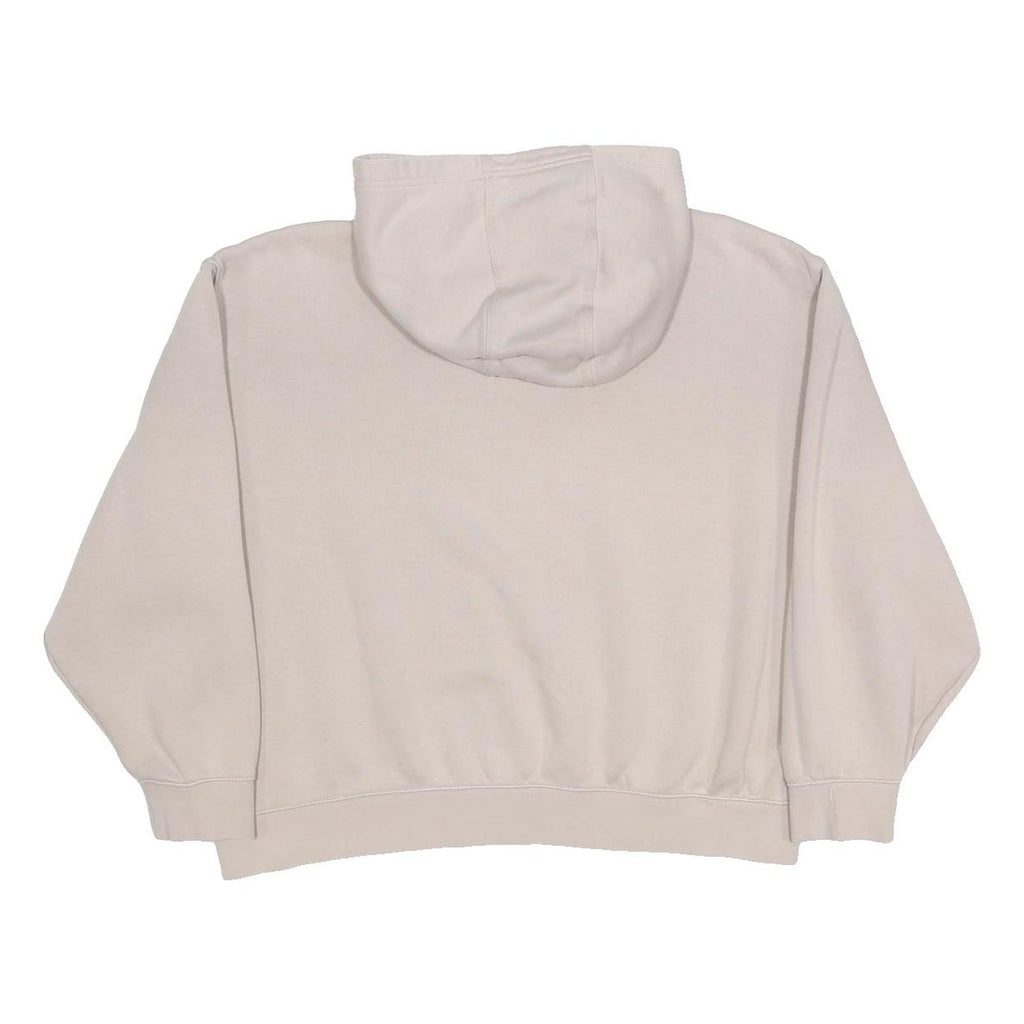 ADIDAS Womens Beige Hoodie M Cotton Blend Casual Pullover Sweatshirt