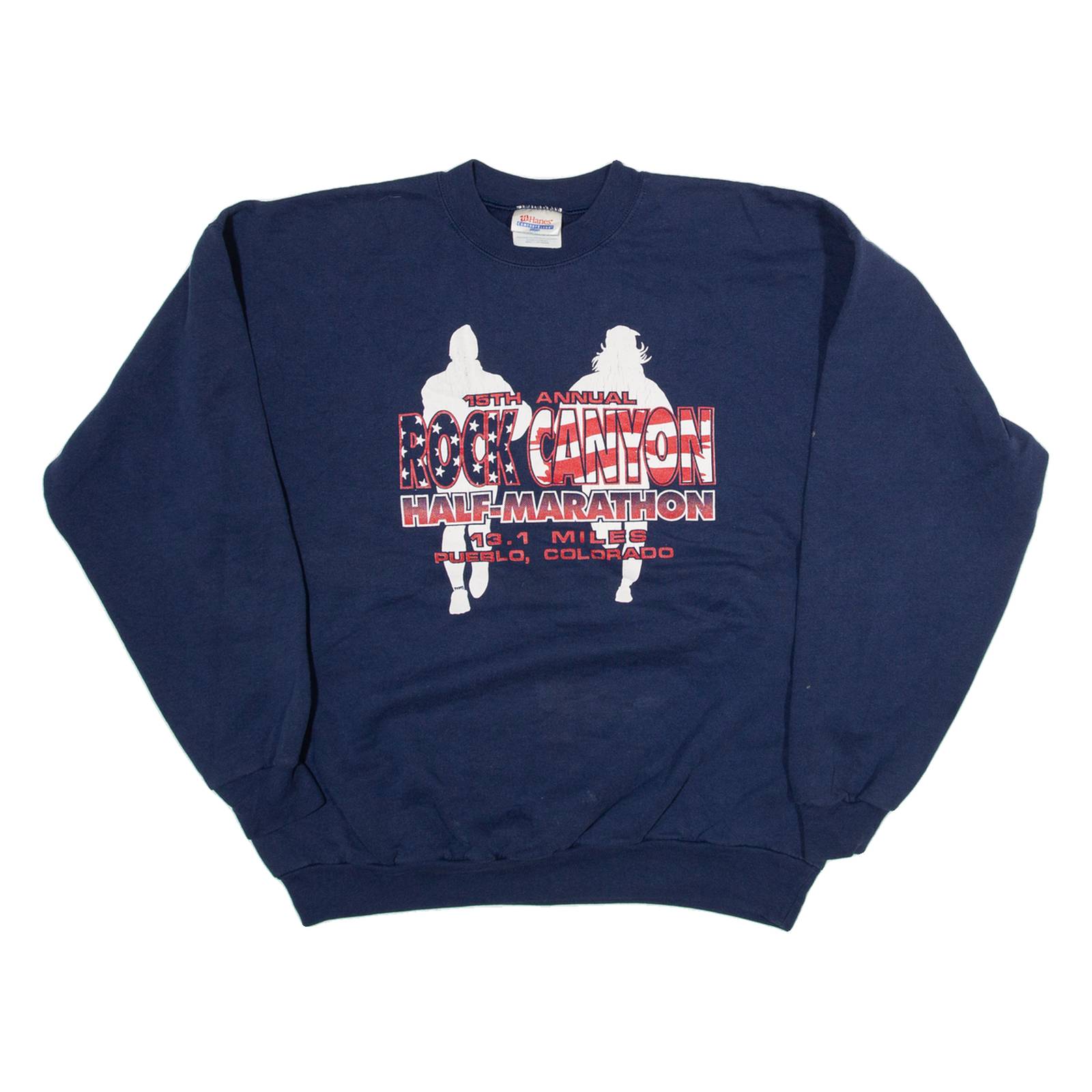 HAINES Rock Canyon Mens Sweatshirt Blue USA L