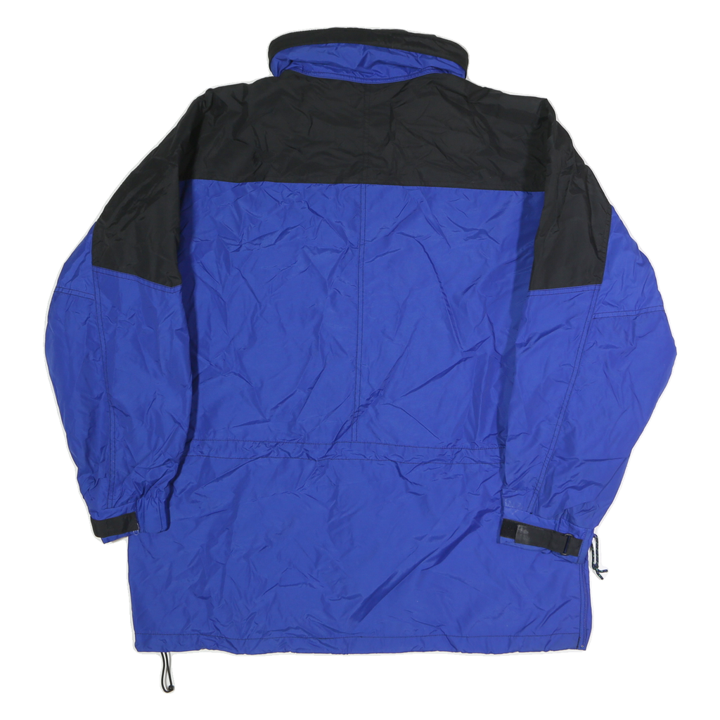 COLUMBIA Mens Blue & Black Outdoor Jacket L Polyester Zip Plain Lightweight