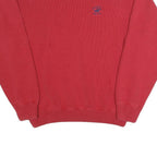 BEVERLY HILLS POLO CLUB Mens Red Cotton Plain Crew Neck Basic Knit L Jumper