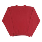 BEVERLY HILLS POLO CLUB Mens Red Cotton Plain Crew Neck Basic Knit L Jumper