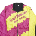 CASTELLI Womens Yellow & Pink Cycling Jacket L Polyester Blend Zip Pockets