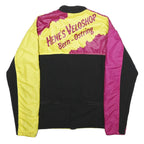 CASTELLI Womens Yellow & Pink Cycling Jacket L Polyester Blend Zip Pockets