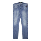 REPLAY Mens Slim Blue Denim Light W33 L31 Zip Jeans Authentic Stylish Comfort