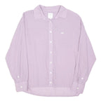 LEE Womens Purple Shirt XS Casual Cotton Blend Long Sleeve Button Front