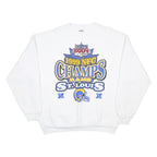 TULTEX Mens White 1999 NFC Champs St Louis Rams Crew Neck XL Football Sweatshirt