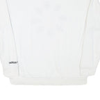 ADIDAS Womens White Cotton Blend Crew Neck UK 10 Sweatshirt Logo Print
