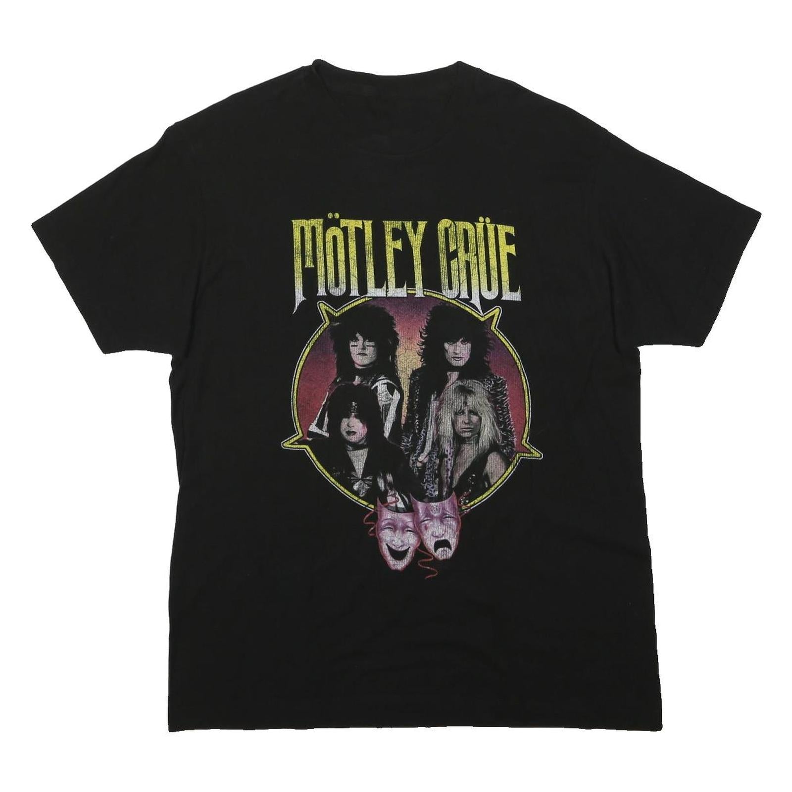 Mens Black Motley Crue Graphic T-Shirt M Short Sleeve Crew Neck Cotton Blend