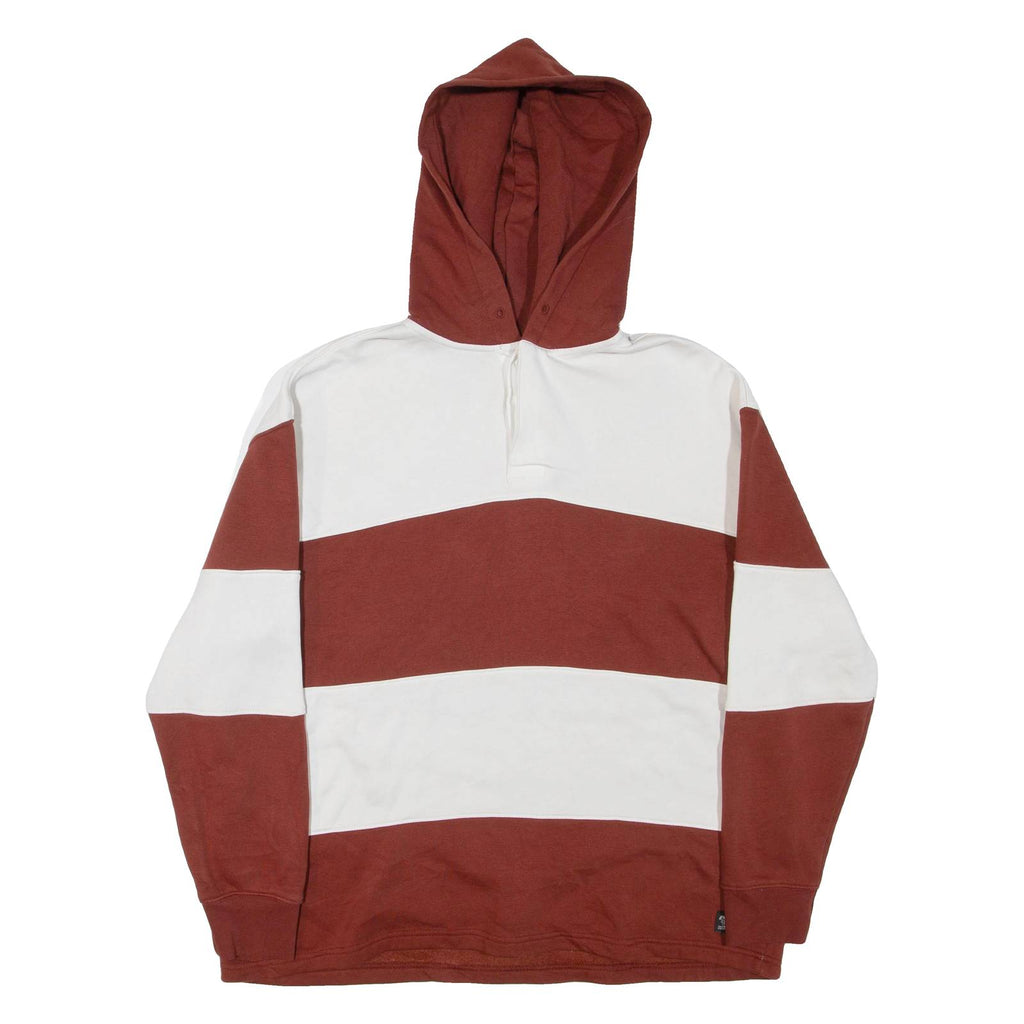 LEVI'S Button Neck Mens Brown Hoodie L