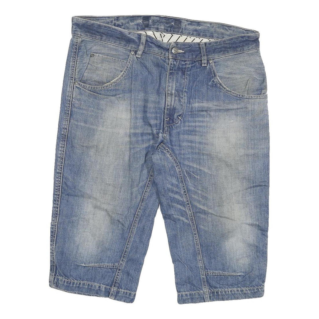 BAR Mens Denim Blue Cotton Blend Casual Shorts 2XL W36 Comfortable Fit