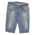 BAR Mens Denim Blue Cotton Blend Casual Shorts 2XL W36 Comfortable Fit