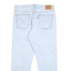 LEVI'S 501 Womens Regular Fit Straight Denim Light Blue Distressed W30 L26