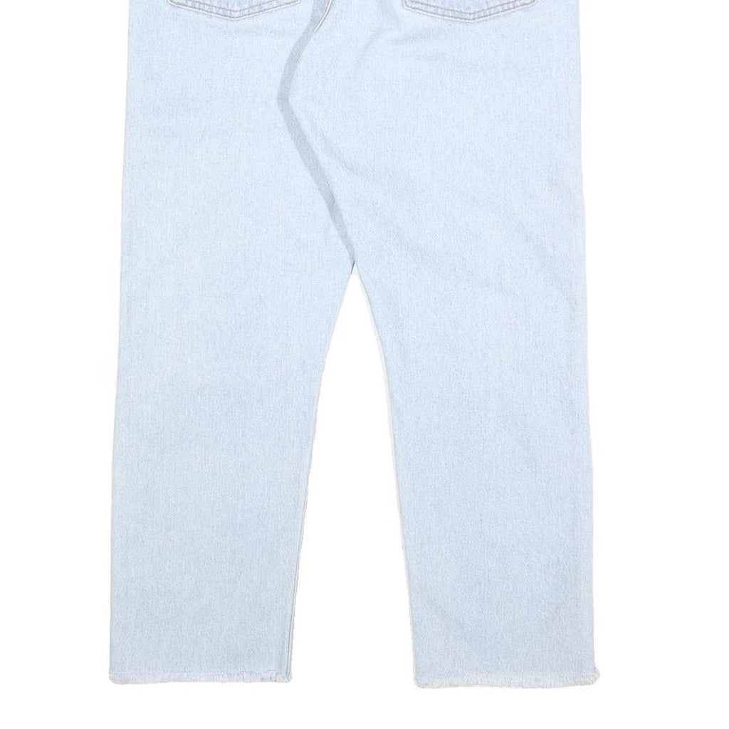 LEVI'S 501 Womens Regular Fit Straight Denim Light Blue Distressed W30 L26