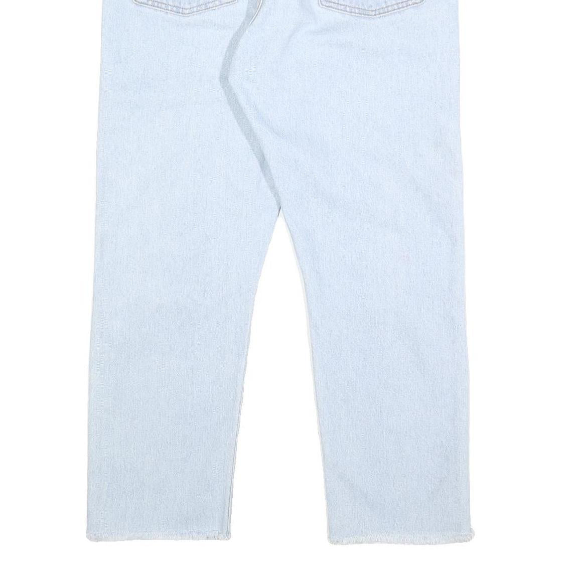 LEVI'S 501 Womens Regular Fit Straight Denim Light Blue Distressed W30 L26