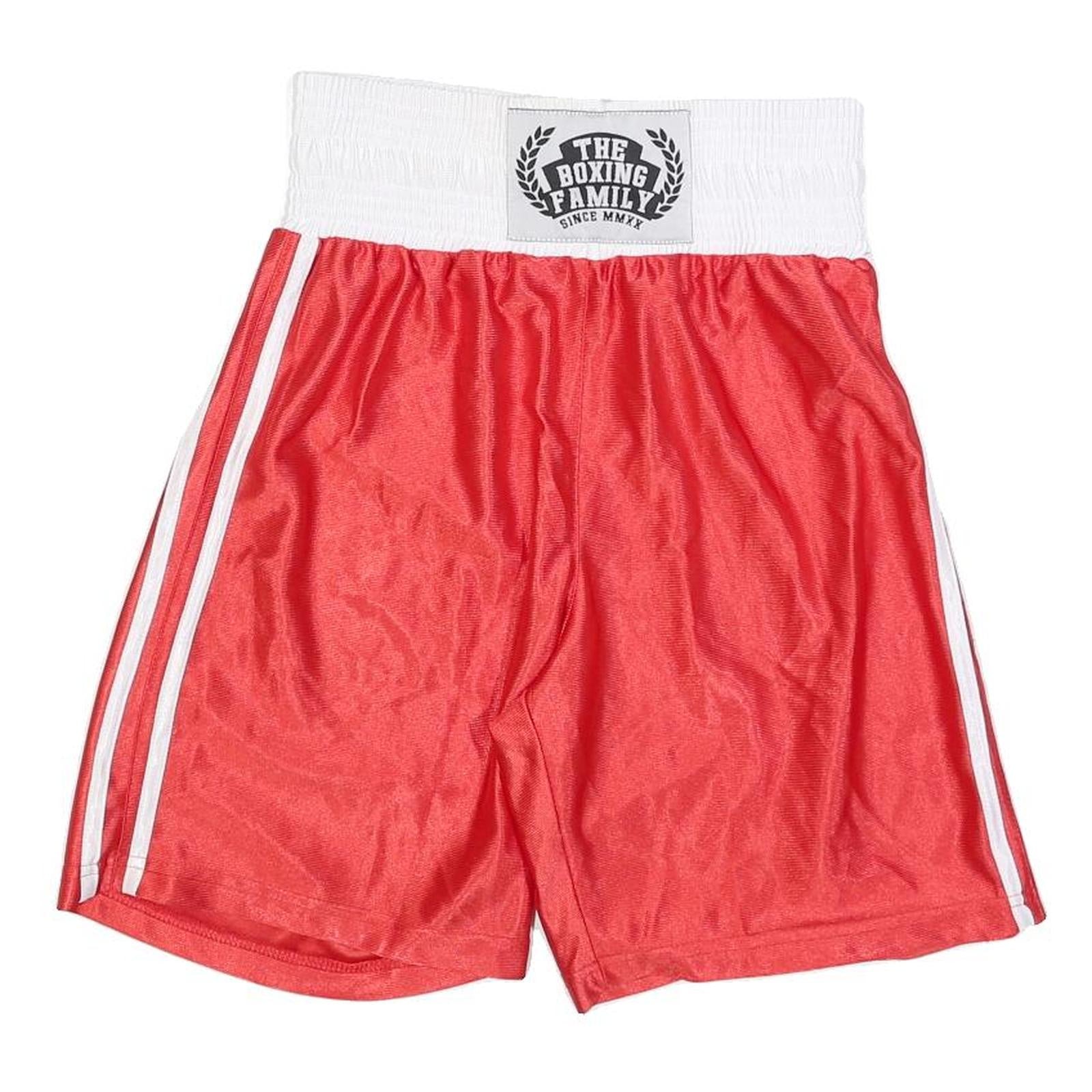 Mens Red Casual Boxing Family Elastic Waistband Shorts S W26 Sports Gym Wear