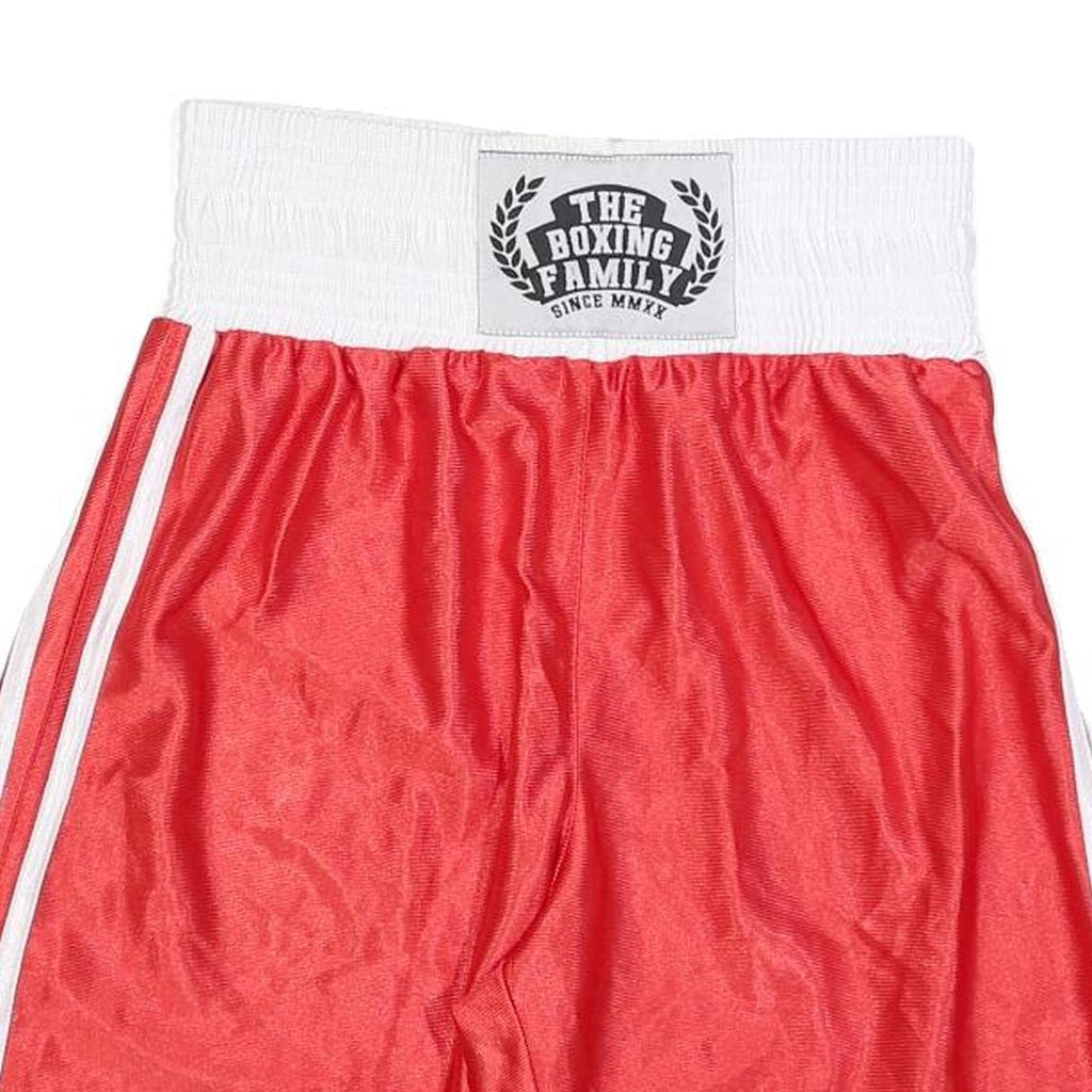 Mens Red Casual Boxing Family Elastic Waistband Shorts S W26 Sports Gym Wear