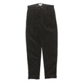 WALLACE & BARNES Mens Regular Fit Black Corduroy Trousers W30 L32 Classic Zip