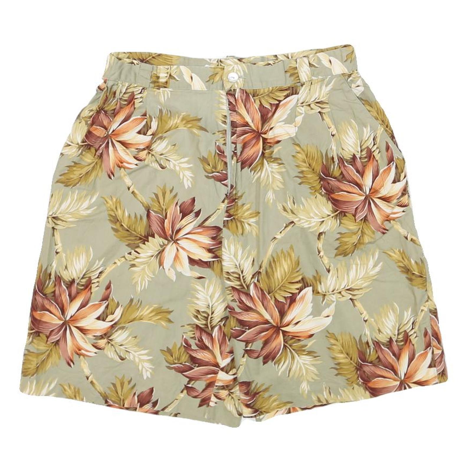 FUNDAMENTAL THINGS Womens Shorts Beige Floral M W28 Cotton Blend Casual Summer