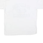 RUSSELL ATHLETIC Mens White Hauser Baseball Graphic T-Shirt L Short Sleeve Crew